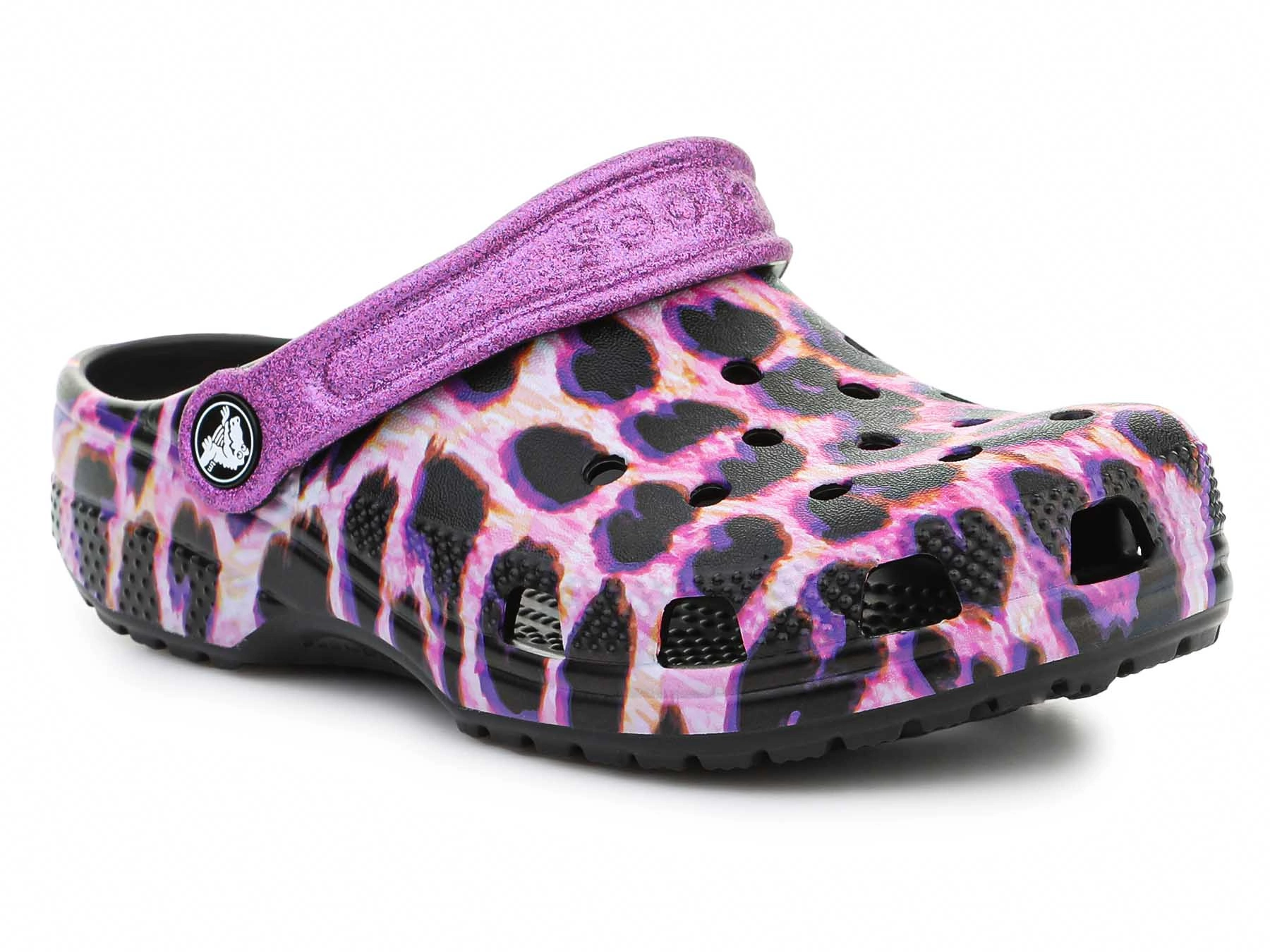 Colorful cheetah print online crocs