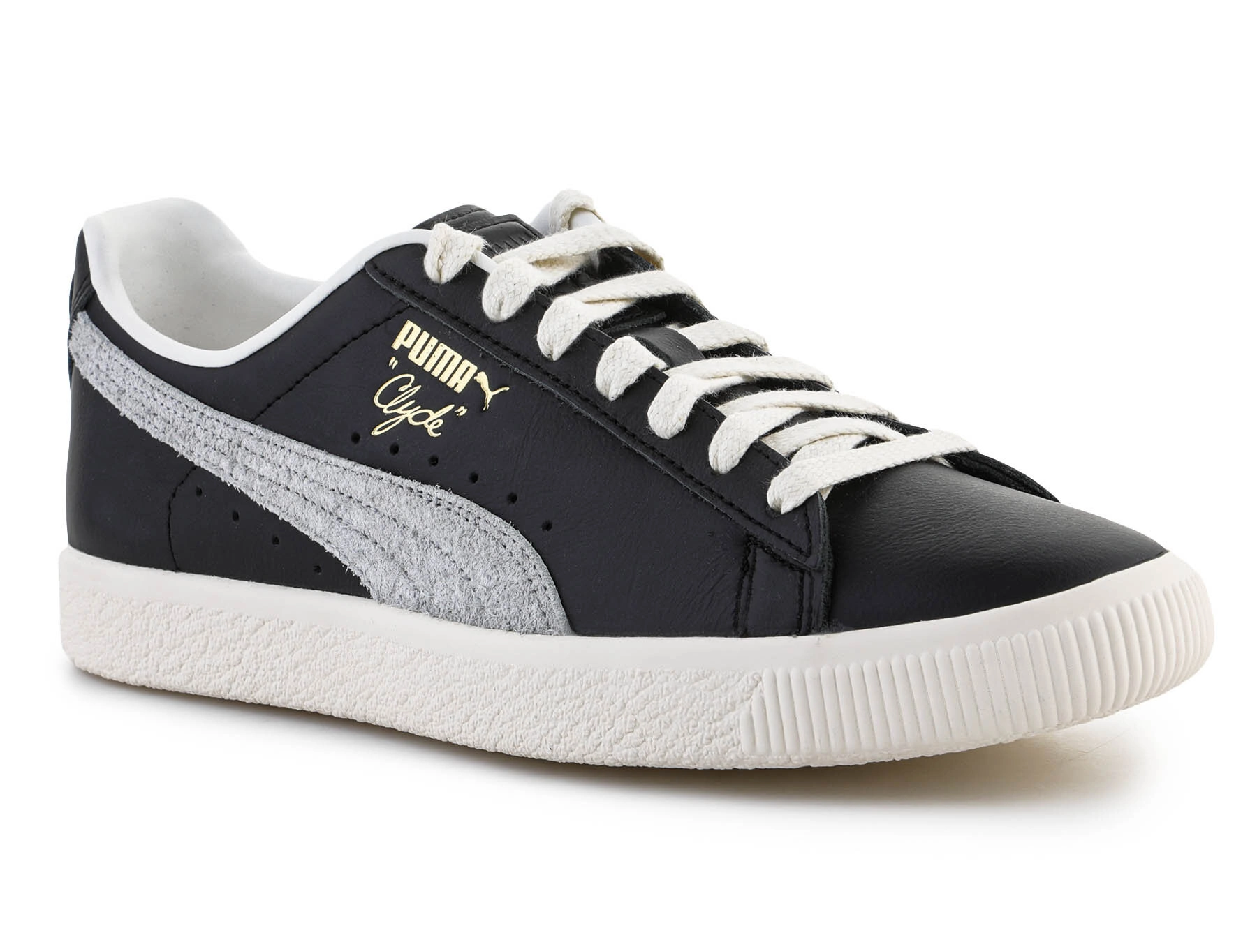 Puma clyde white and black best sale